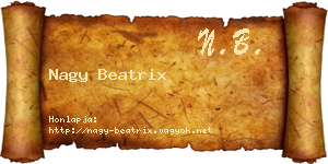 Nagy Beatrix névjegykártya